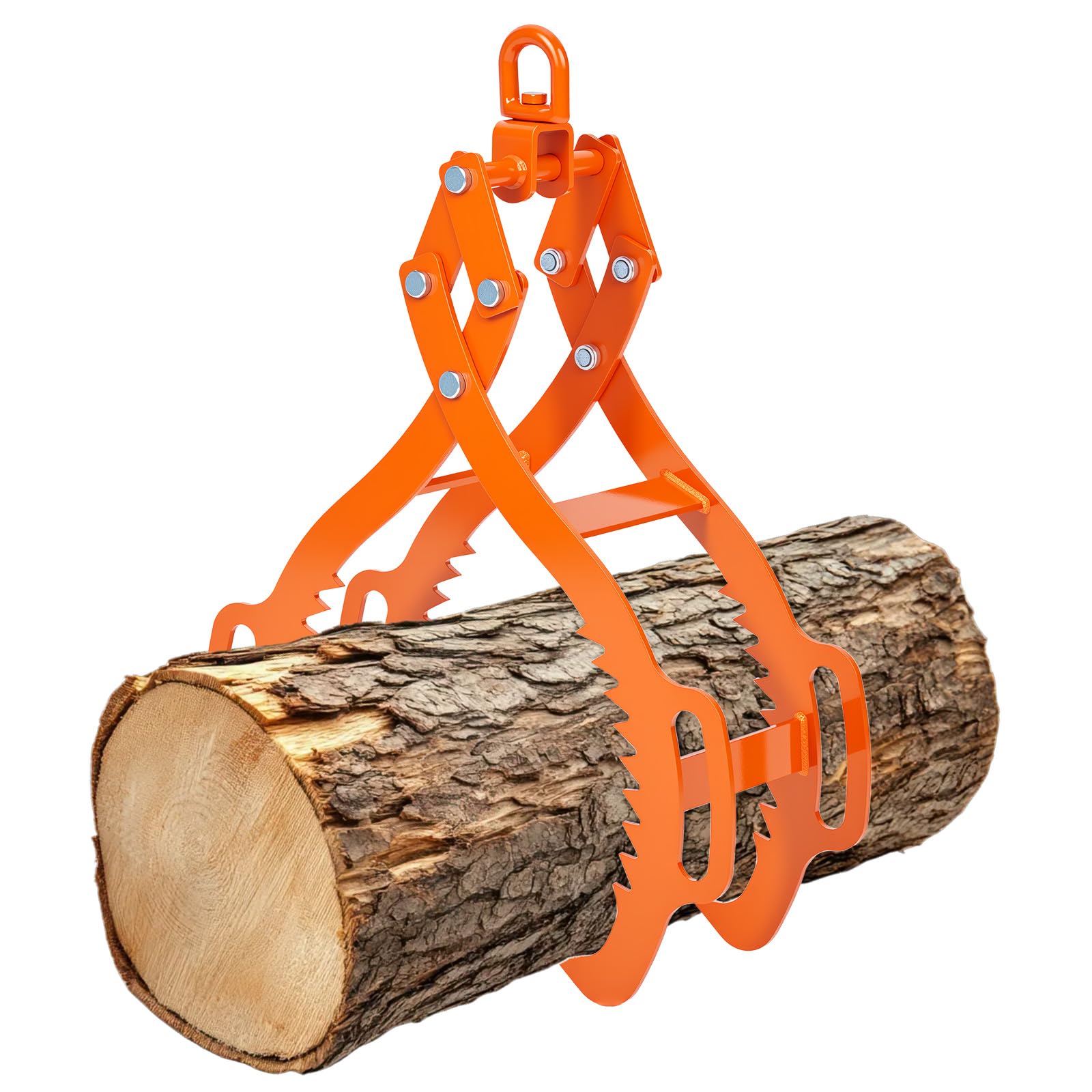 Garvee 36 Inch 4 Claw Timber Claw Hook Log Grapple 3606LB Capacity Serrated Steel Claws Powder-Coated Steel Universal Fit for Tractors Logging