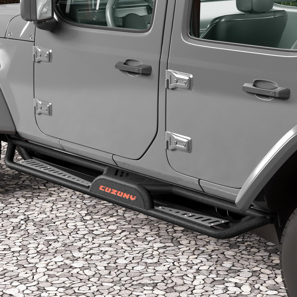 Garvee  6" Running Boards 550LB Side Steps, Non-Slip Black Powder Coated Rock Sliders, Fits 2009-2018 Dodge Ram 1500 Crew Cab, 2019-2024 Ram 1500 Classic, 2010-2024 Ram 2500/3500 Crew Cab