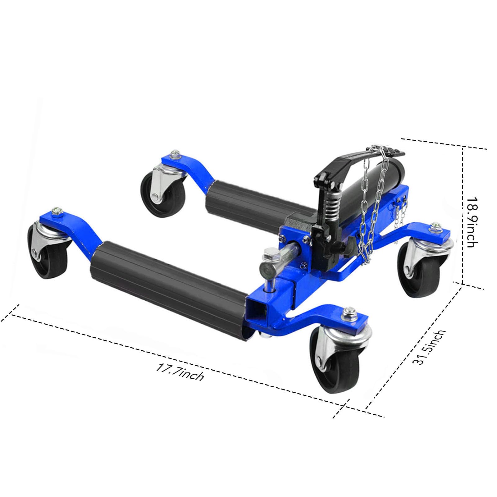 Garvee 1500Lbs Car Wheel Dolly Set 2-Pack – Hydraulic Tire Jack for Truck, RV & Trailer Positioning Blue