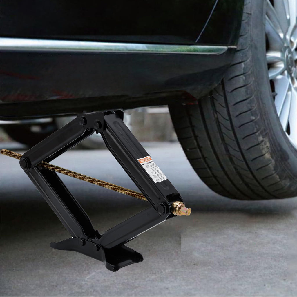 Garvee 24" RV Scissor Jack 7500lb Heavy Duty Leveling Crank Handle Powder-Coated Steel Stable Base Adjustable 4"-24" Travel Trailers Campers