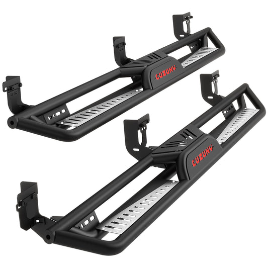 Garvee  6" Running Boards 550LB Side Steps, Non-Slip Black Powder Coated Rock Sliders, Fits 2009-2018 Dodge Ram 1500 Crew Cab, 2019-2024 Ram 1500 Classic, 2010-2024 Ram 2500/3500 Crew Cab