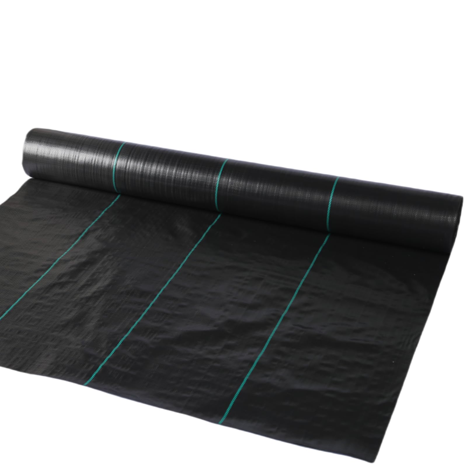 Garvee 3 ft × 600 ft Weed Barrier Landscape Fabric, 3.2 oz Woven Polypropylene Ground Cover with Green Guide Lines for Garden, Flower Beds & Gravel