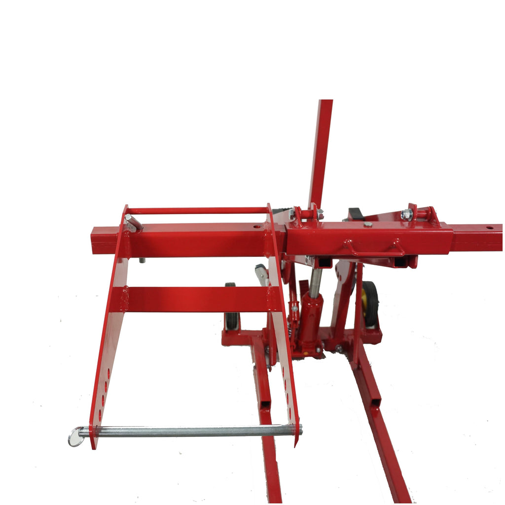 Garvee Lawn Mower Lift Jack 550lbs Capacity High Lift 29.1in Durable Steel Safety Lock Wheels for Garden Tractors Maintenance