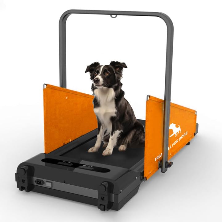Garvee Dog Treadmill for Small and Medium Dogs, 2.5 Hp Foldable Pet Treadmill for Doggy Running Machine, 2 in 1 Foldable Pet Pacer Treadmill Pad with LED Display for Home Use, Orange