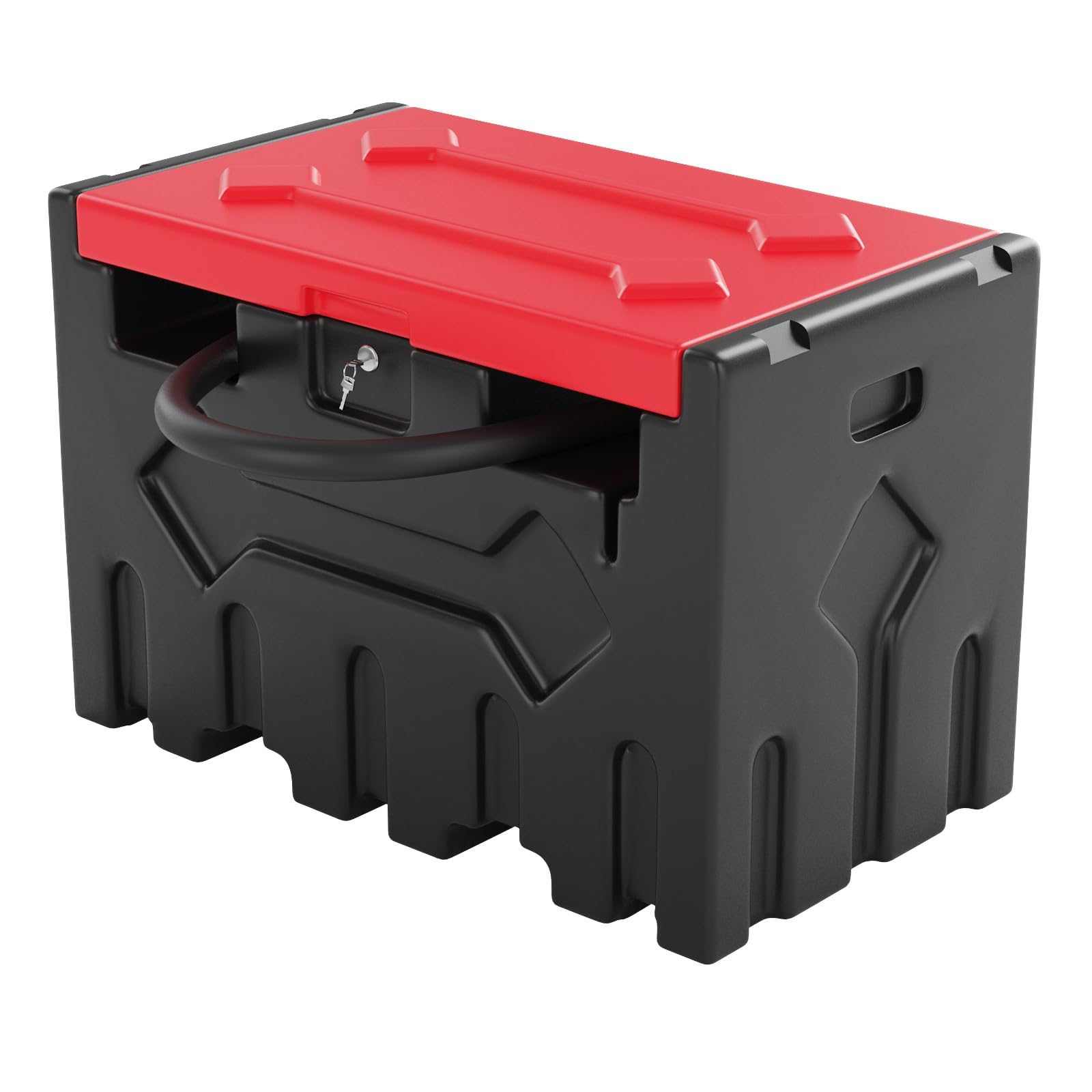 Garvee 52 Gallon Portable Diesel Fuel Tank with 12V Electric Pump, 10 GPM Flow, High-Density PE, Auto Shut-Off Nozzle, 13ft Hose, Forklift Compatible, for Agriculture & Construction