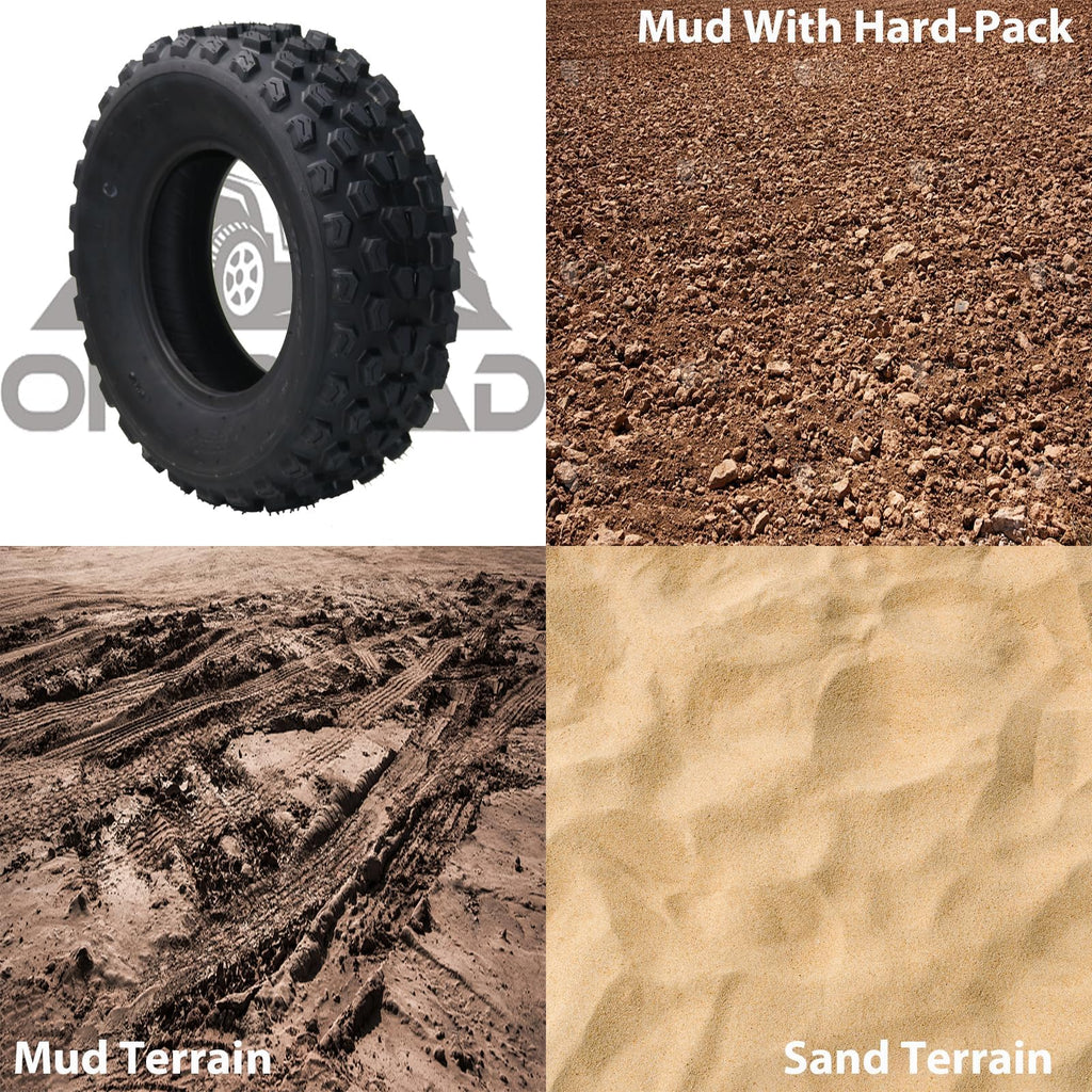 Garvee Set of 2 Mini Bike Tires 21x7-10 Tubeless 4 PR Durable All Terrain ATV UTV Go-Kart Off-Road