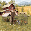 Garvee Chicken Coop 130 in ×40 in Chicken Runs for Yard with Cover Outdoor Metal Chicken Coop for Small Animals Duck Rabbit Hen