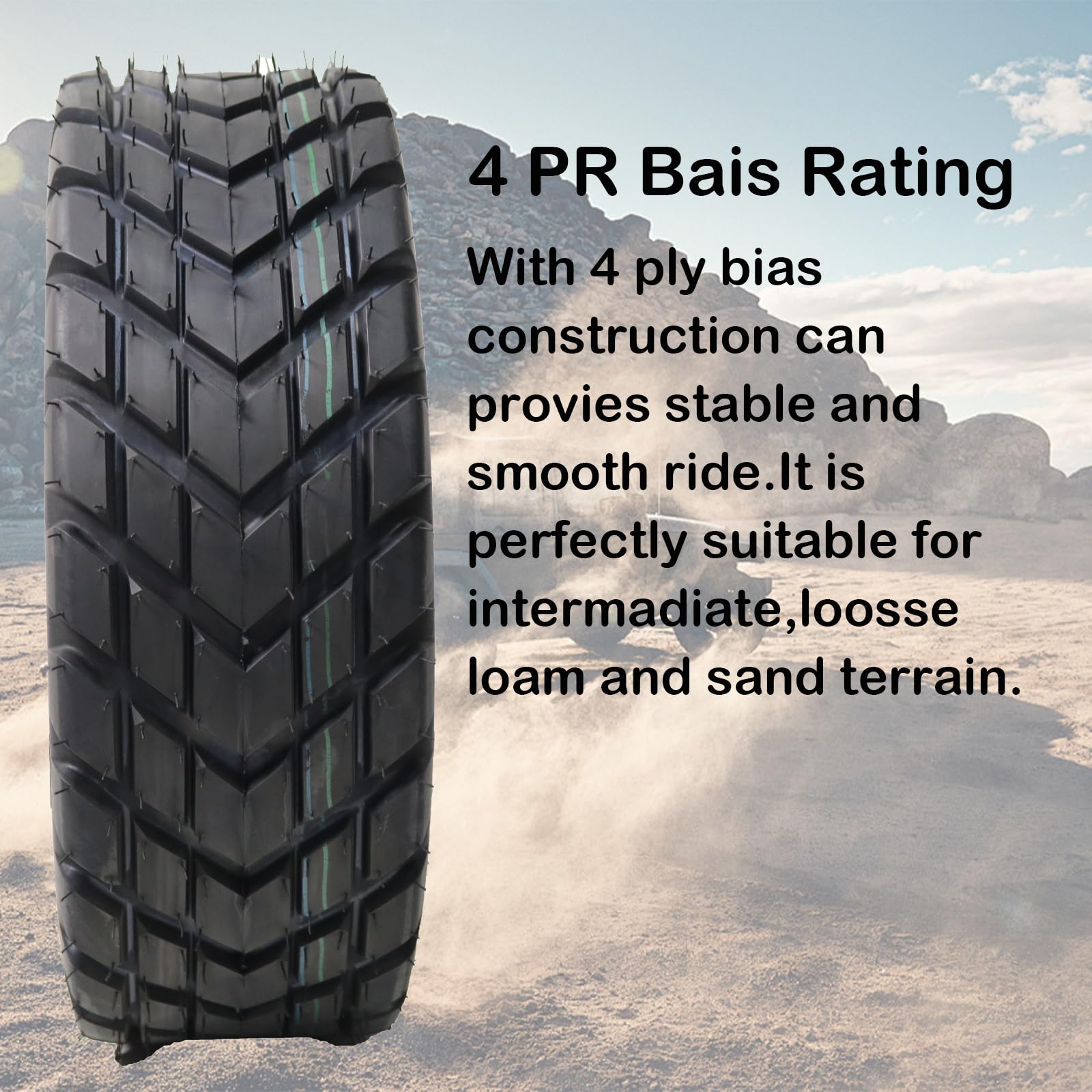 Garvee 2 Pack 21x7-10 ATV Tires All-Terrain 4 Ply Durable Rubber Tubeless Off-Road Sand Mud ATV UTV Tires