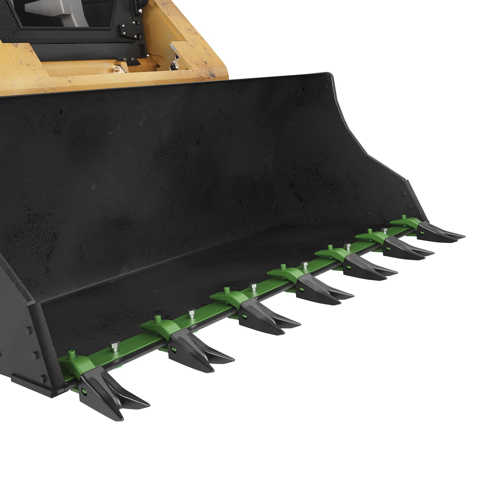 Garvee Heavy Duty 61-Inch Bucket Tooth Bar for Sub-Compact Tractors, Effortless Installation, Steel, Powder Coated, Fits 1/2-Inch Edges, Urban Construction