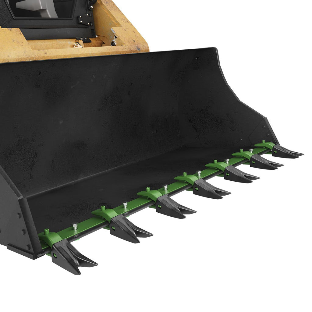 Garvee Heavy Duty Bucket Tooth Bar 57-Inch Effortless Installation Steel Powder Coated Fits 1/2-Inch Edges Sub-Compact Tractors Urban Construction