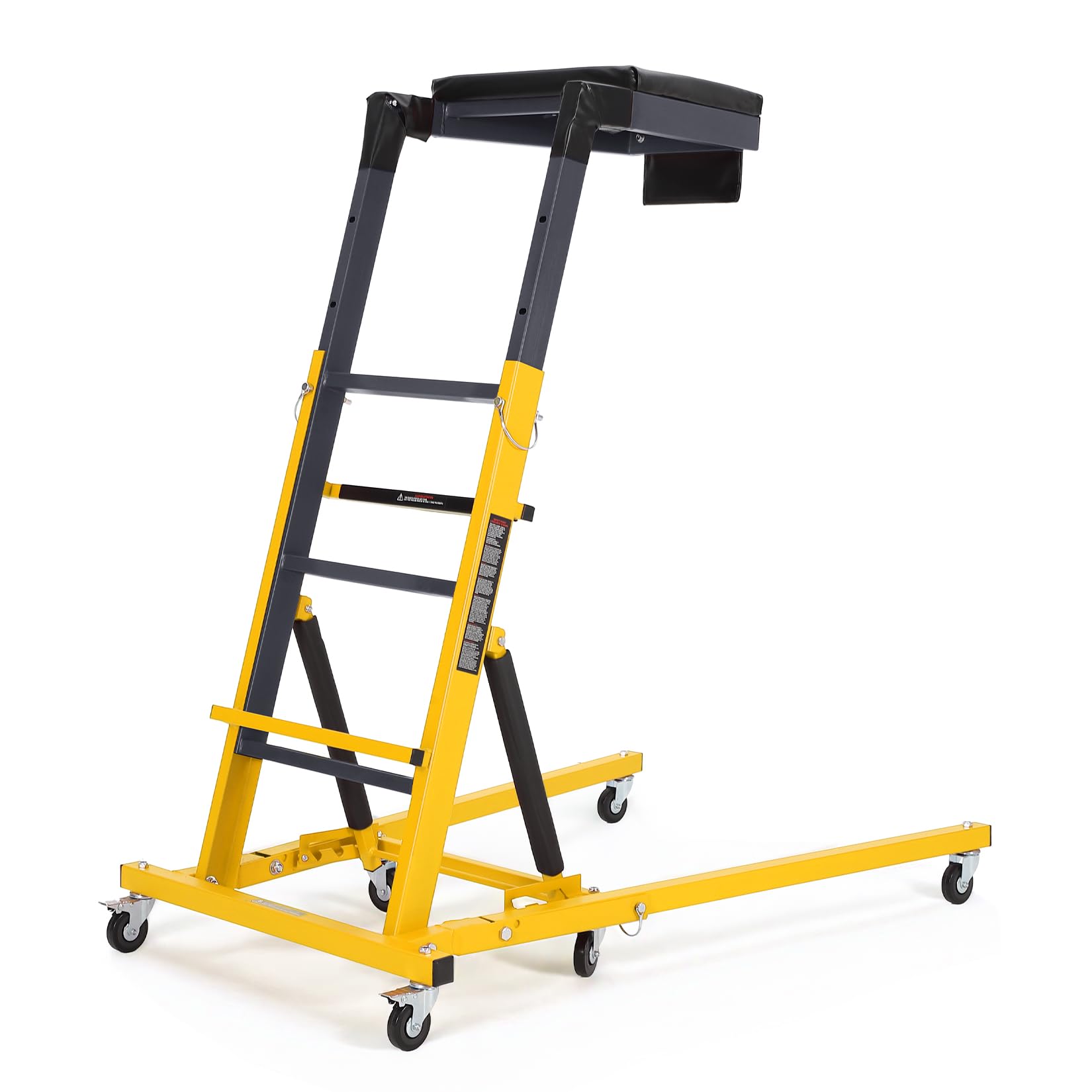 Garvee Automotive Top Creeper Adjustable Height 49.21-68.89" 400 LBS Capacity 6 Swivel Casters Steel Frame Foldable Garage Use