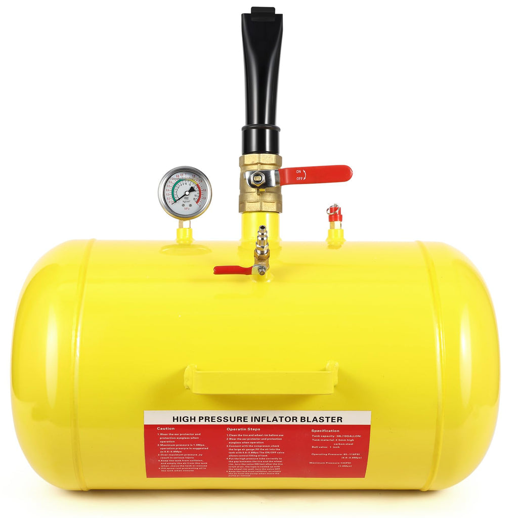 Garvee 5 Gallon Air Tire Bead Seater, Tire Bead Blaster w/Pressure Gauge & Handle, 145PSI Tire Burst Inflation Sealer Seater, Blaster Tool Seating Tire Inflator Car Truck ATV Tank