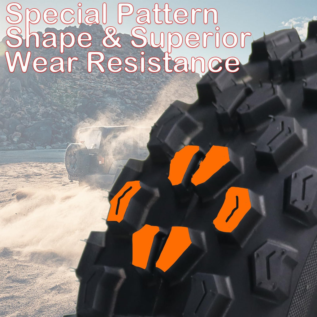 Garvee Set of 2 Mini Bike Tires 21x7-10 Tubeless 4 PR Durable All Terrain ATV UTV Go-Kart Off-Road