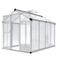 Garvee 6x8 FT Aluminum Greenhouse with Polycarbonate Panels, Roof Vent, Heavy Duty Frame, UV Protection, Walk-in Design for Garden & Patio