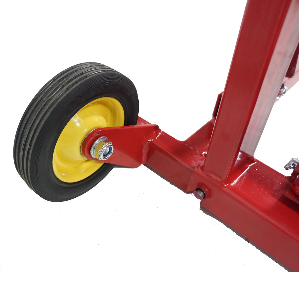 Garvee Lawn Mower Lift Jack 550lbs Capacity High Lift 29.1in Durable Steel Safety Lock Wheels for Garden Tractors Maintenance