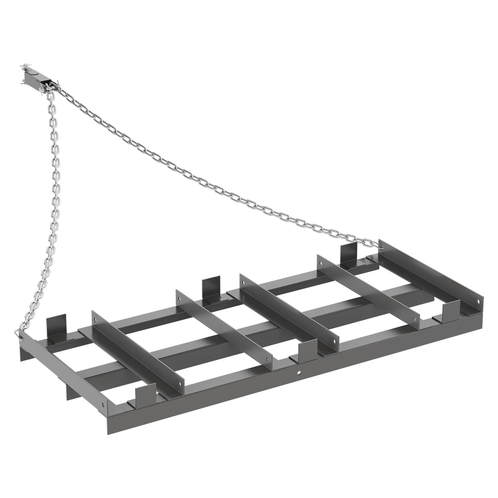 Garvee 4FT Drag Harrow for ATV Tractor UTV, Heavy Duty Steel, Adjustable Width, 6FT Chain Link, Tow Behind, Yard Field Pasture