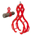 Garvee Log Lifting Tongs 28 Inch 2200LBS Heavy Duty - 4-Serrated Claw Steel Swivel Grapple w/Handles for Tractor & Truck Log Handling