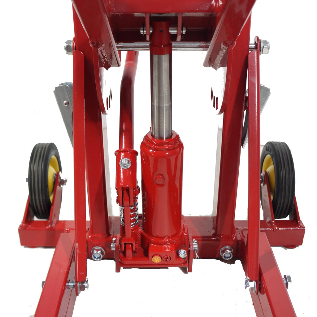 Garvee Lawn Mower Lift Jack 550lbs Capacity High Lift 29.1in Durable Steel Safety Lock Wheels for Garden Tractors Maintenance