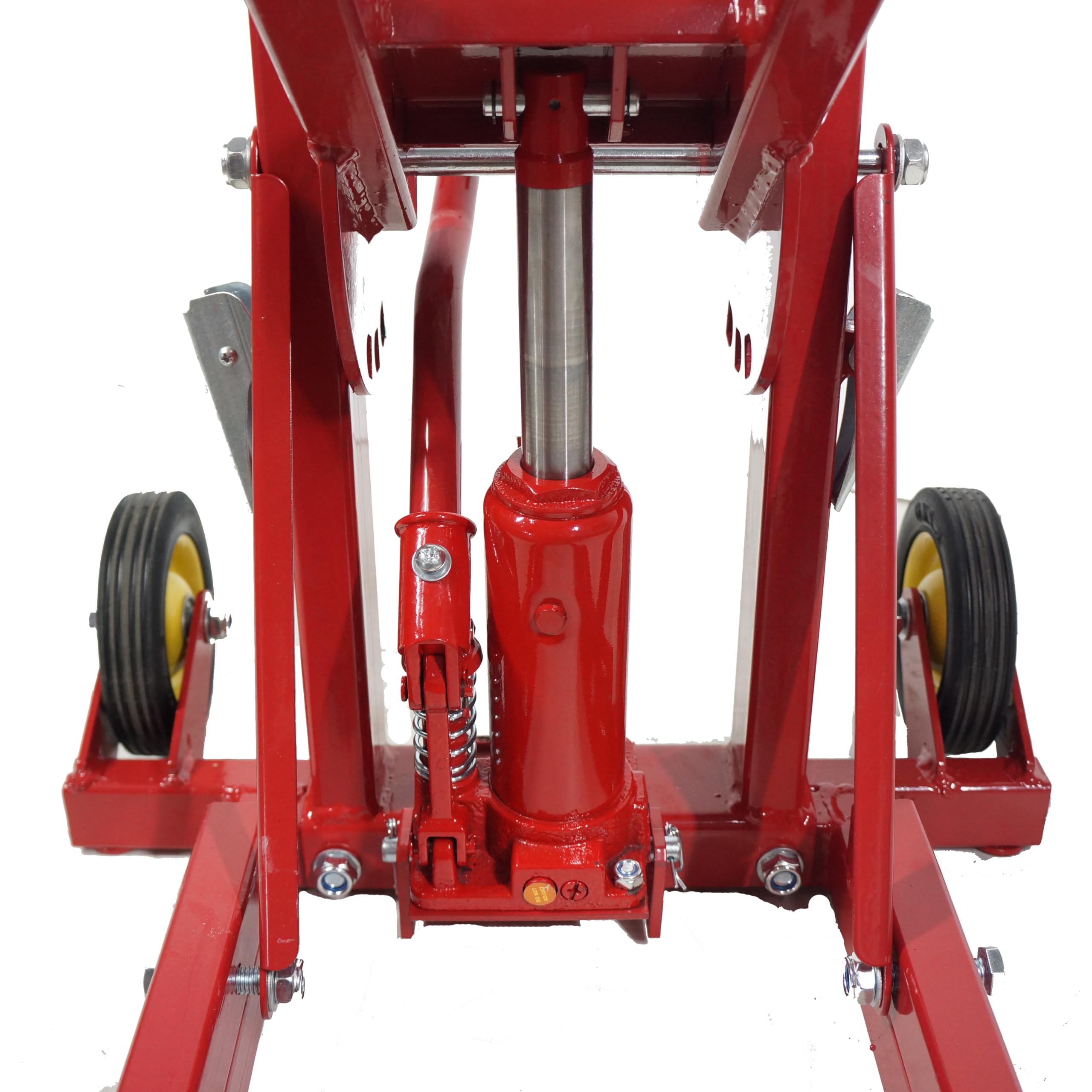 Garvee Lawn Mower Lift Jack 550lbs Capacity High Lift 29.1in Durable Steel Safety Lock Wheels for Garden Tractors Maintenance