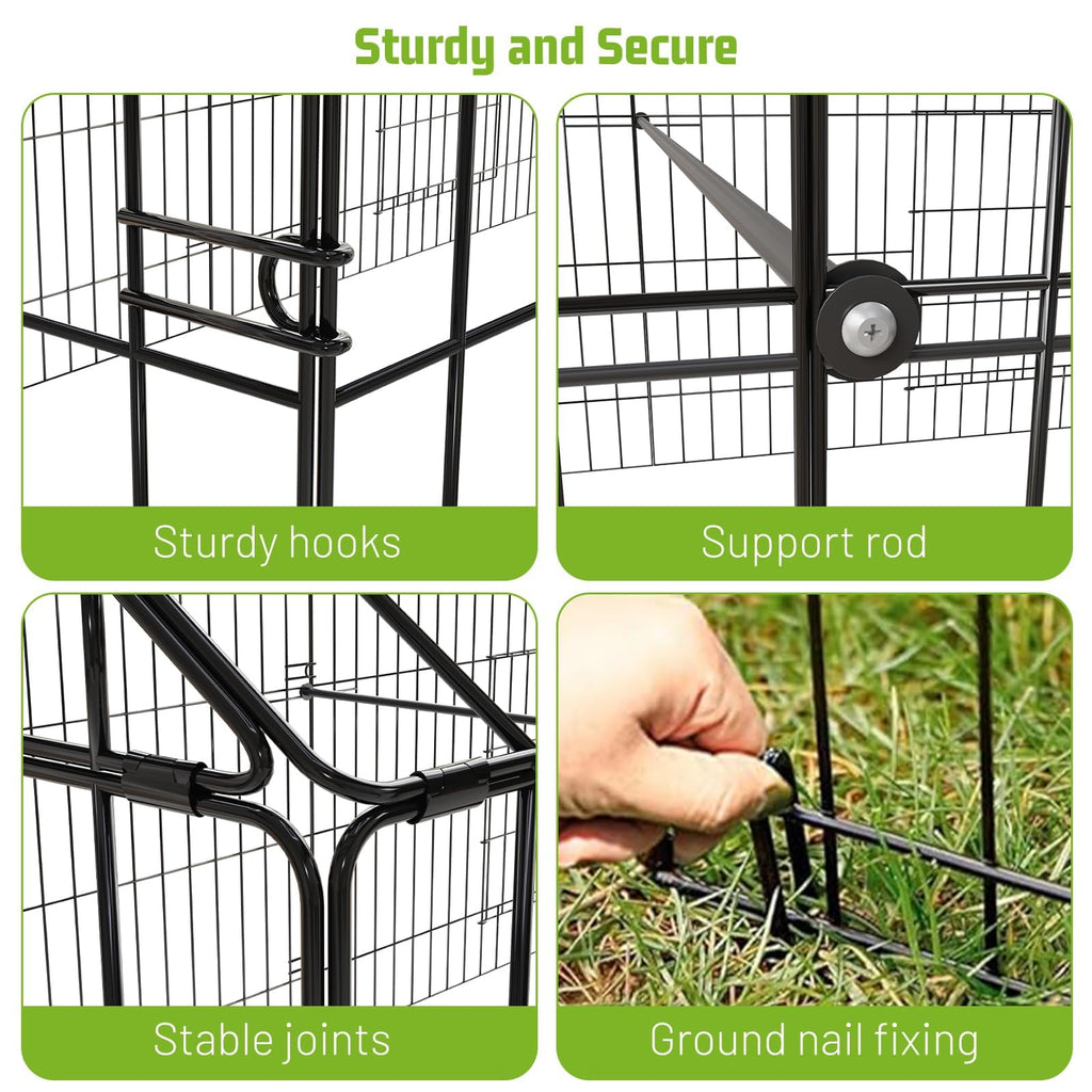 GARVEE 7.1'x3.2'x3.2' Large Walk-in Chicken Coop - Galvanized Steel with Waterproof Cover & Security Lock, Ventilated Outdoor Design