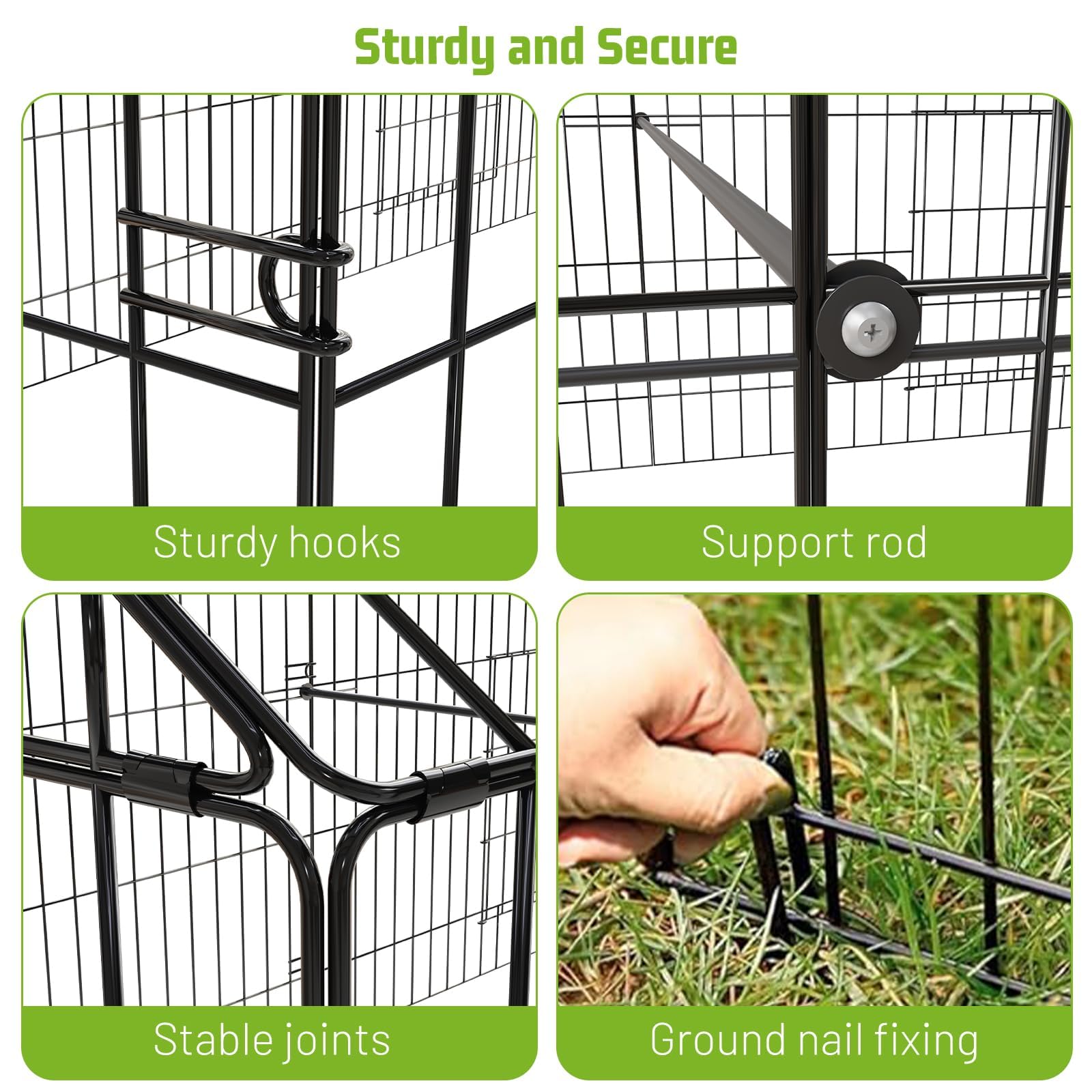 GARVEE 7.1'x3.2'x3.2' Large Walk-in Chicken Coop - Galvanized Steel with Waterproof Cover & Security Lock, Ventilated Outdoor Design