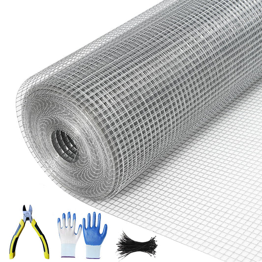 Garvee 19 Gauge Hardware Cloth 1/2 Inch Mesh 48INx100FT - Heavy-Duty Galvanized Steel, Rust-Resistant, Flexible DIY, Garden & Poultry Protection