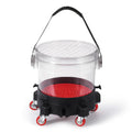 Garvee 4 Gallon Car Wash Bucket Kit with Grit Trap & 5-Caster Dolly, Heavy-Duty PP, Rubber Handle & Lid, Adjustable Fit 9-11.5", Professional Auto Detailing