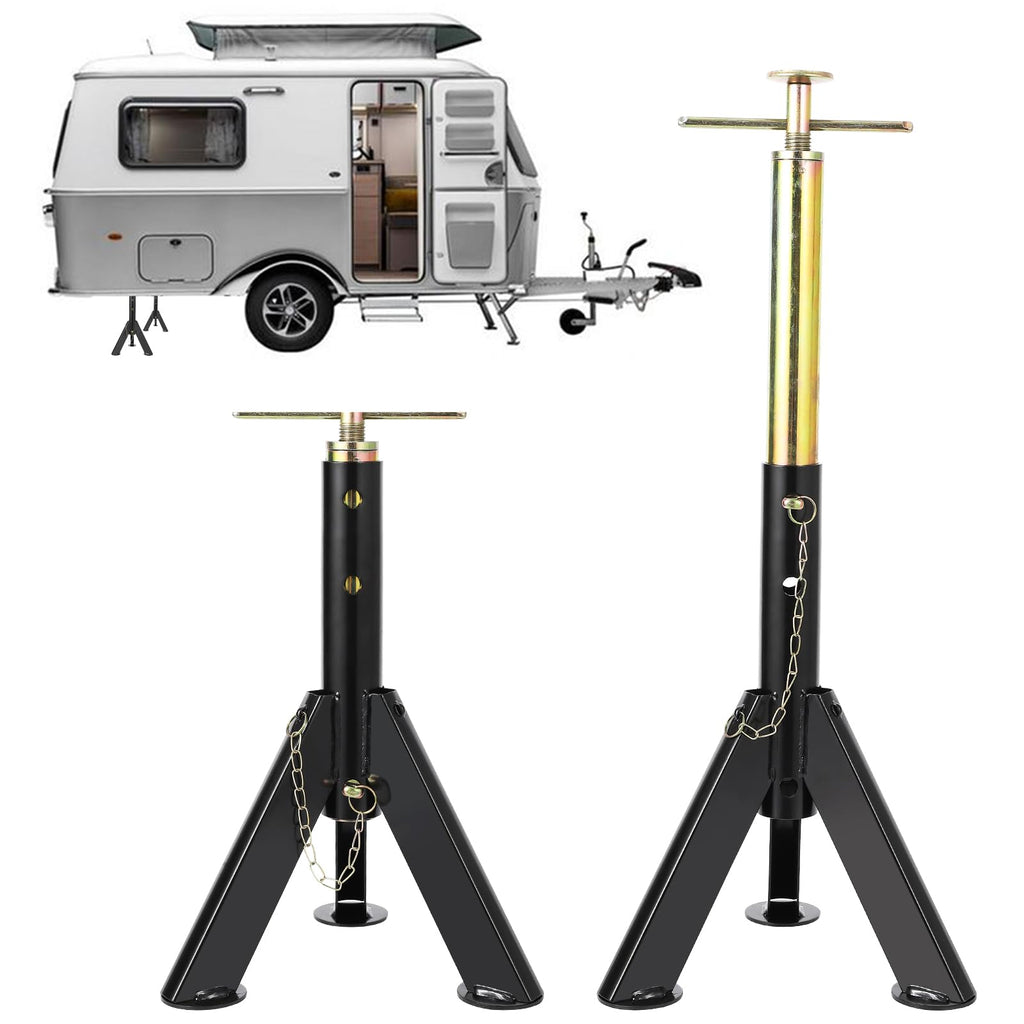 Garvee 6000 lbs RV Scissor Jacks - 3-Ton Stabilizer Jack Stands, Adjustable Height from 16" to 30", Set of 2, Durable and Reliable for Travel Trailers, RVs, and Campers