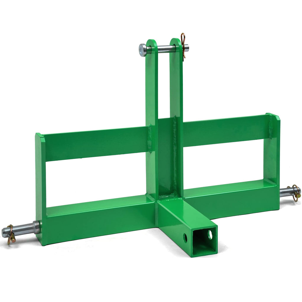 Garvee 3 Point Trailer Hitch 2" Receiver aCategory 1 Tractor Quick-Change Heavy-Duty Stainless Steel with Suitcase Weight Bracket for Farming & Hauling