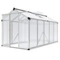 Garvee 6'x10' Small Walk-in Greenhouse – Vented Roof, Adjustable Vent, Windproof Aluminum Frame, Lockable Door, Sliver