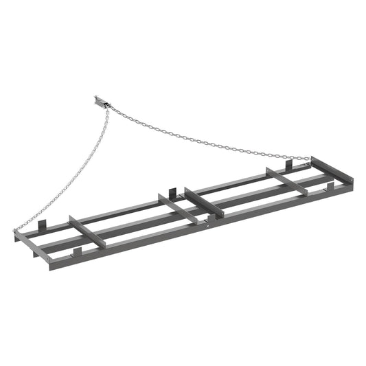 Garvee 8FT Drag Harrow for ATV Tractor UTV, Heavy-Duty Steel, Adjustable Width, 6FT Chain Link, Tow Behind Landscape Rake, Yard Field Driveway