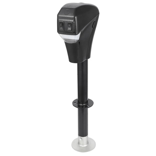 Garvee 3500lbs Electric Tongue Jack with 12V Motor & Circuit Breaker, Waterproof Cover, 18" Lift, 30 AMPs, Easy Install for A-Frame Trailers