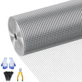 Garvee Hardware Cloth Welded Wire Mesh 1/4 in 23 Gauge Rust-Resistant Durable Galvanized Wire Roll with Gloves & Plier for Garden & Pet Fencing