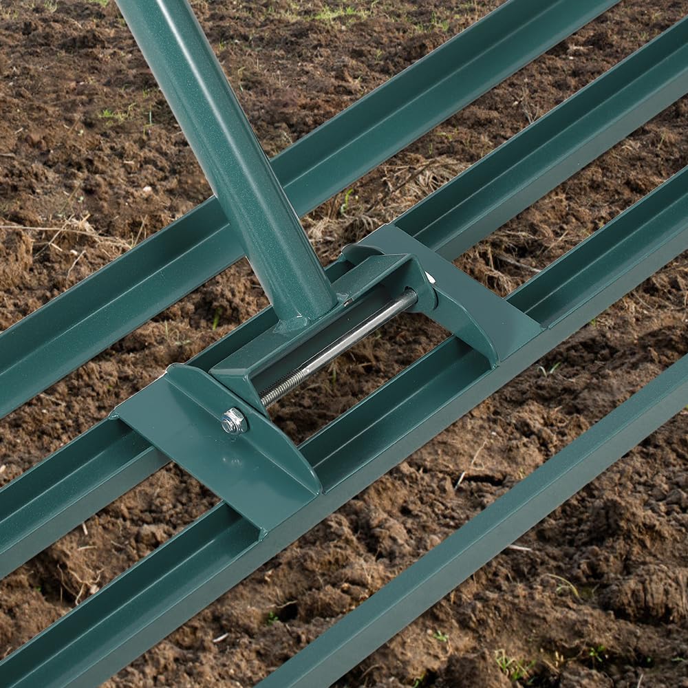 Garvee Lawn Leveling Rake 36"x10" Handle 6' Heavy-Duty Steel Handle Rust-Resistant Ergonomic Grip Garden Golf Farm