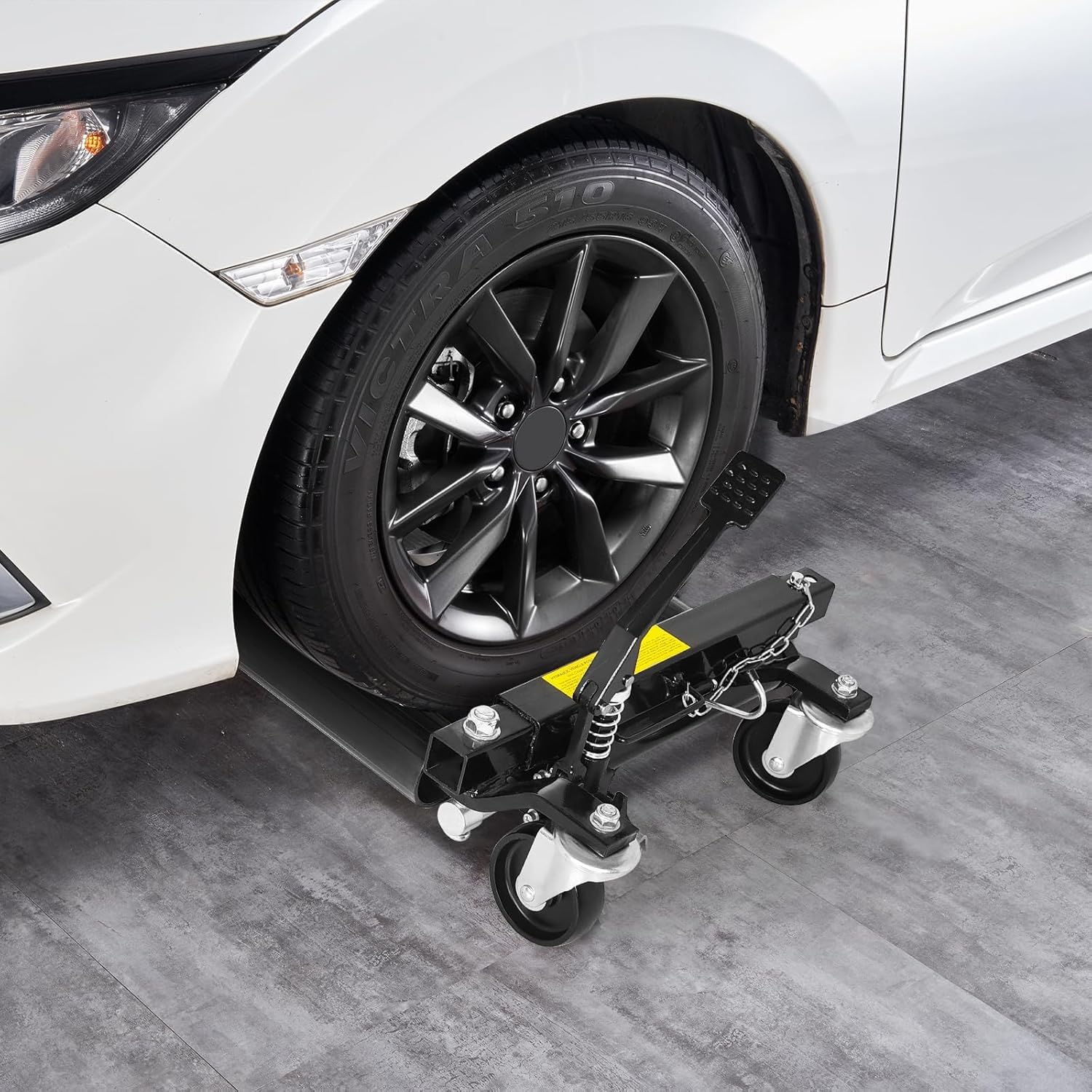 Garvee Car Dolly Jack Set of 2 Hydraulic Wheel Dolly 1500 lbs Capacity Aluminum Alloy Rust-Proof Locking Casters Garage Auto Repair