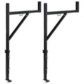 Garvee Adjustable Steel Truck Ladder Rack - 19-34in Width, 250lb Capacity, Non-Drilling Mount, Powder Coated, J-Bolt Clamps, Pickup Truck Bed