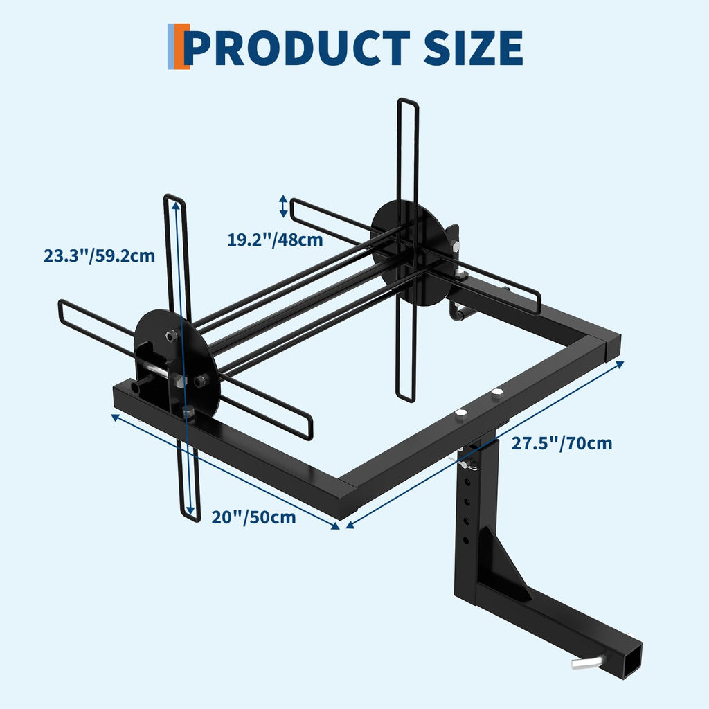 Garvee Versatile 1-Point Manual Implement Lift & Wire Unroller for ATV/UTV Tractors – 2" Receiver Hitch – Includes Mounting Bolts – Perfect for Plowing, Cultivating, Fence Stretching, Towing Implements, 2 Inch