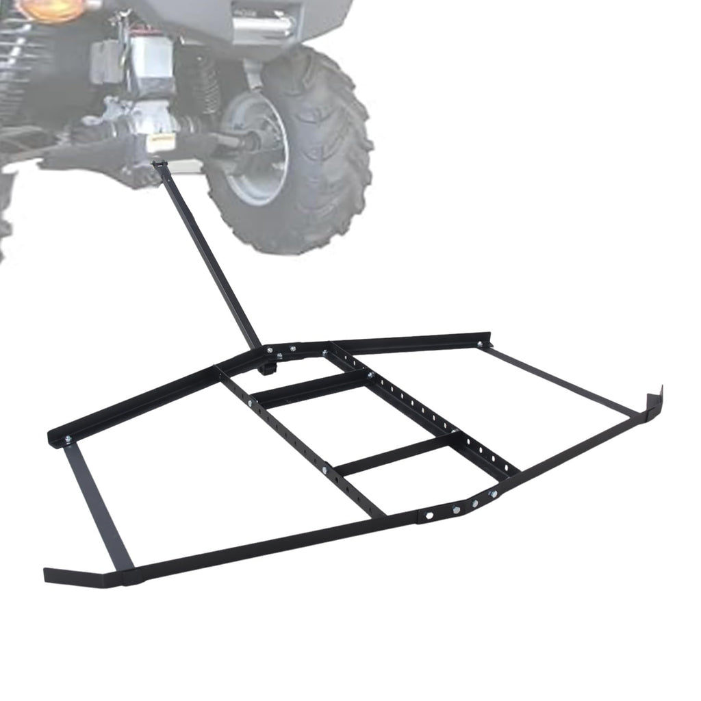 Garvee Driveway Drag 66" Steel Drag Harrow Heavy-Duty Rust-Resistant Adjustable Bars Pin-Style Hitch Tow Behind ATV UTV Garden Tractor Yard Leveling