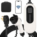 Garvee Level 2 EV Charger, 40A 240V Voltage, NEMA 14-50 Plug, 25ft Cable, Adjustable Current/Delay Timer, SAE J1772 Listed Portable Electric Vehicle Charging Stations for Indoor/Outdoor Use, WiFi Enabled
