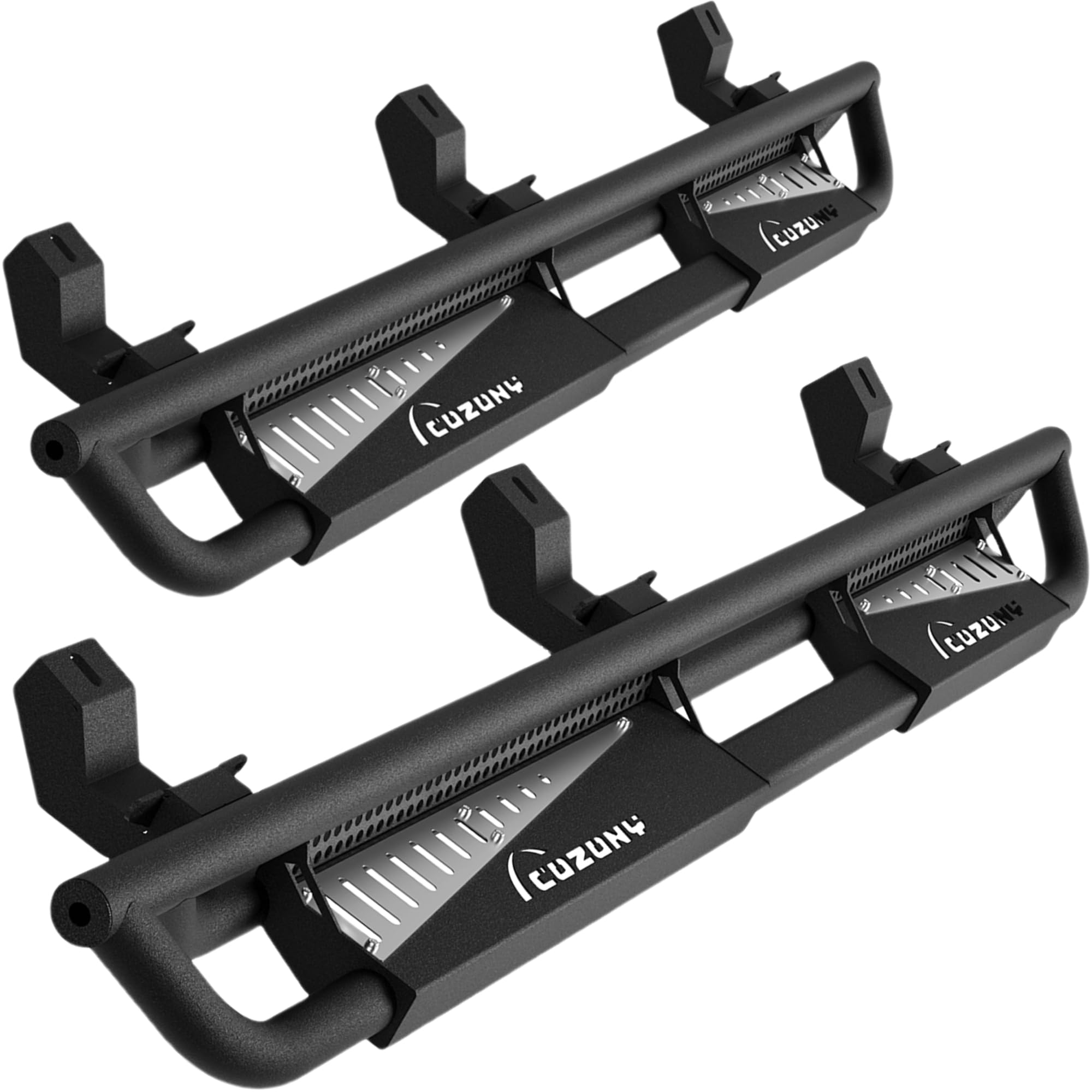 Garvee Running Boards Triple Tube 6-inch Drop Step Q235B Steel Powder-Coated Side Steps for 2005-2023 Toyota Tacoma Double Cab Off-Road