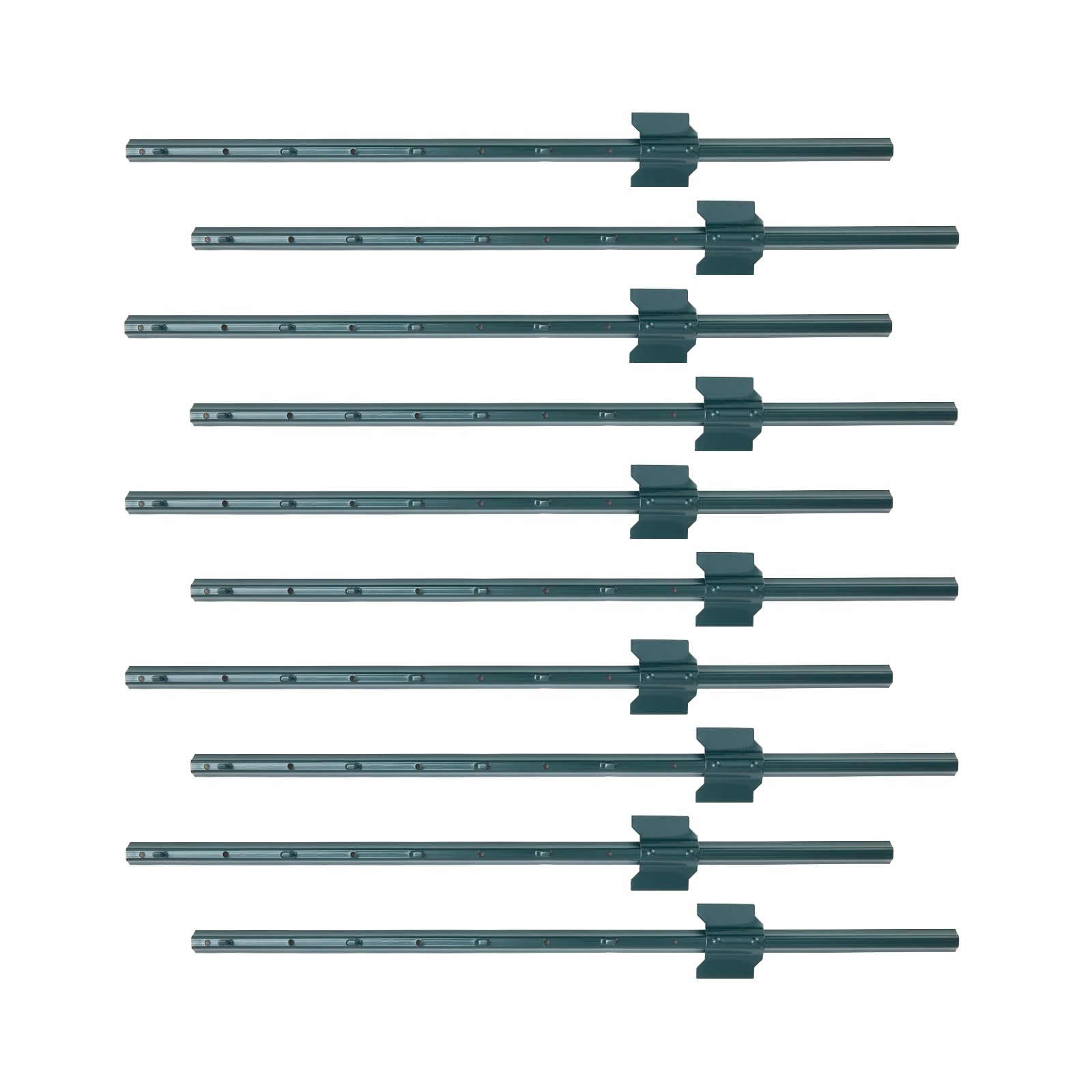 Garvee 10 Packs 4ft Garden Fence Posts U-Channel Metal Corner Anchor Heavy Duty Steel Powder-Coated Durable for Wire Fencing and Plant Protection