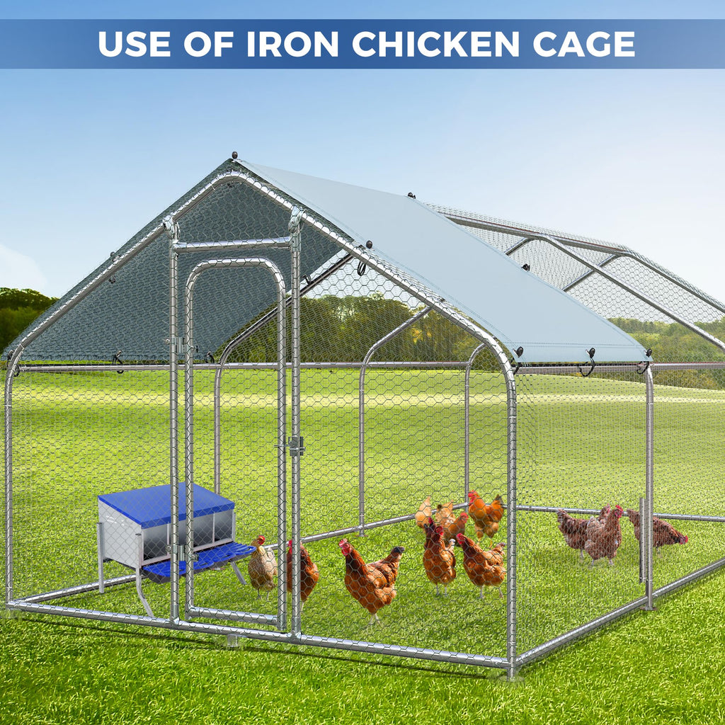 Garvee Chicken Nesting Boxes, 4 Hole with Legs Metal Wall Mount Roll Away Nest with Removable Trays and Roll Out Egg Collection for Chicken Coop
