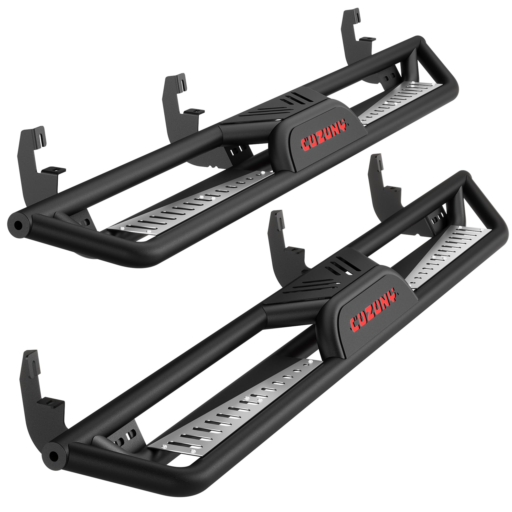 Garvee 6 Inch Running Boards 550LB Side Steps, Three-Tube Non-Slip Black Powder Coated Rock Sliders, Fits 2015-2025 Chevy Colorado/Canyon Crew Cab