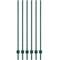 Garvee 7 ft Metal Fence Posts U-Channel Design Heavy Duty Steel Green Powder-Coated Adjustable Tabs Garden Yard Farm Outdoor