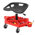 Garvee Rolling Mechanic Stool, 300 lbs Capacity, 19''-25'' Height Adjustable Ergonomic Steel Frame Tool Tray Lockable Swivel Wheels Garage Workshop