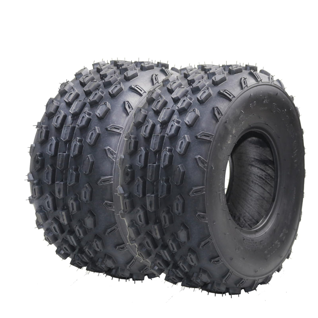 Garvee Set of 2 19x7-8 ATV UTV Mini Bike Tires Tubeless 4PR Sport-Racing Durable Rubber Aggressive Tread Off-Road