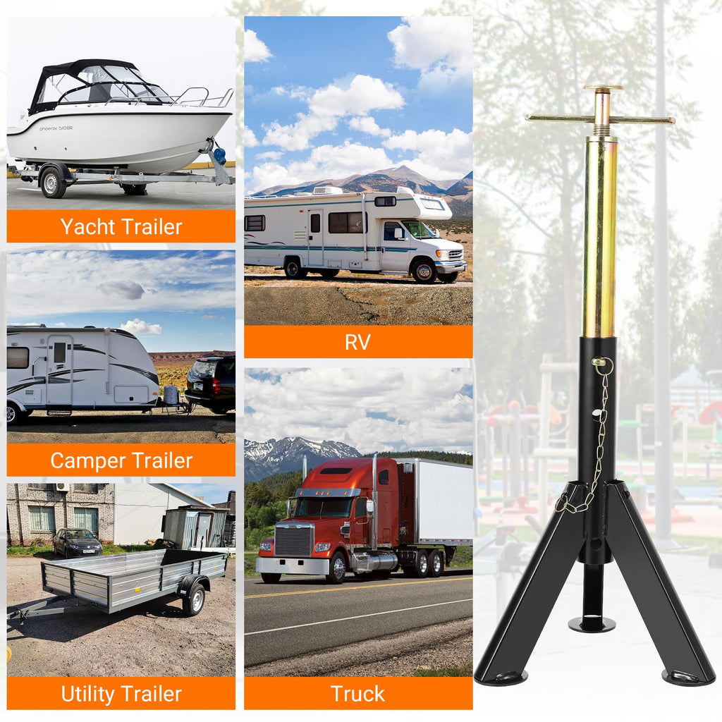 Garvee 6000 lbs RV Scissor Jacks - 3-Ton Stabilizer Jack Stands, Adjustable Height from 16" to 30", Set of 2, Durable and Reliable for Travel Trailers, RVs, and Campers
