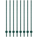 Garvee 6 ft Metal Fence Posts U-Channel Design Heavy Duty 14-Gauge Steel Green Powder-Coated Adjustable Tabs Garden Yard Farm