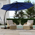 Garvee Large Round Aluminum Offset Umbrella – 360° Rotation, Infinite Tilt, 220g Polyester, Heavy-Duty Rust-Proof Base, Patio Poolside Garden