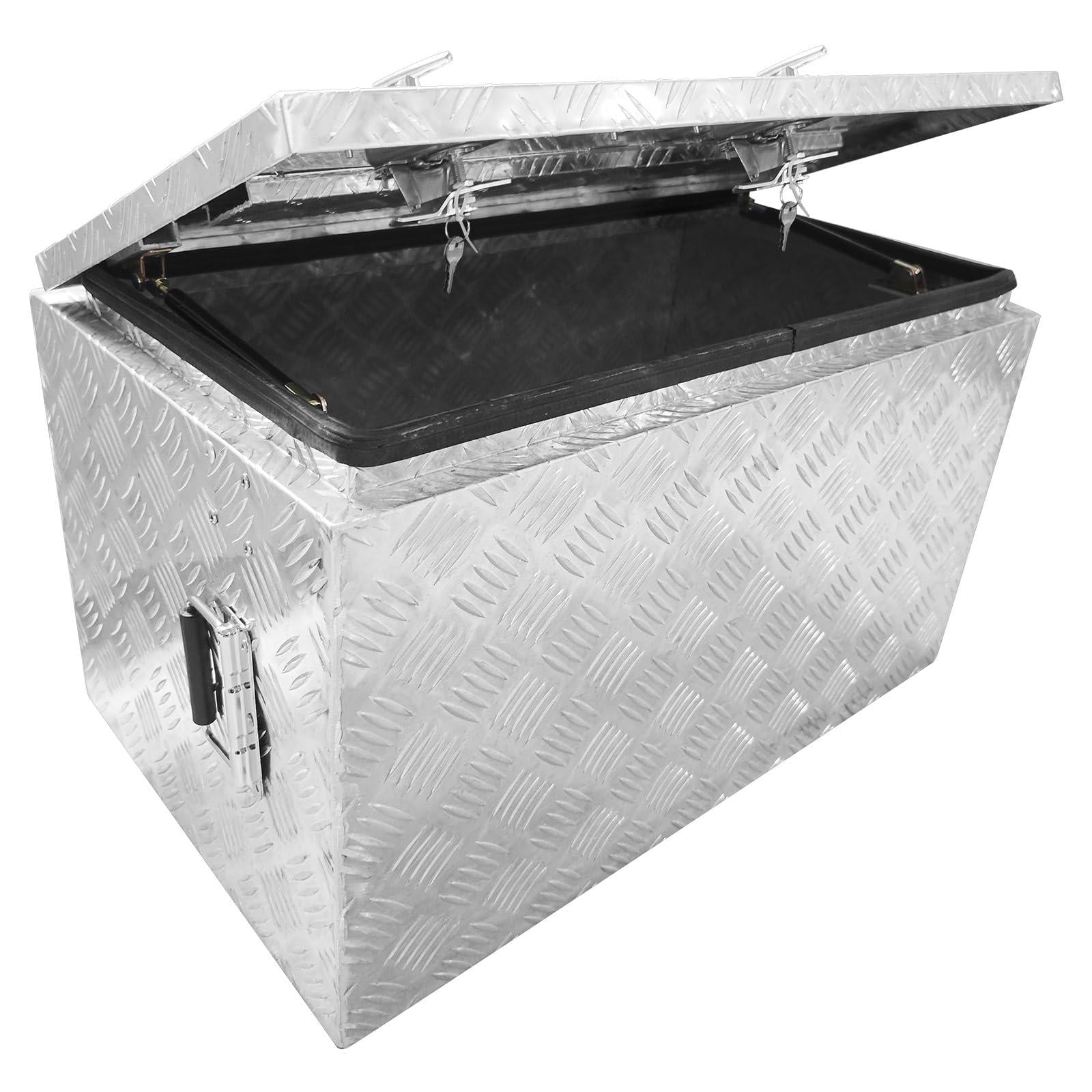 Garvee 36 Inch Aluminum Tool Box for Pickup Truck Bed, RV Trailer - T-Handle Lock, Drop-Down Door, Corrosion-Resistant, Under-Vehicle Mount, Durable Storage